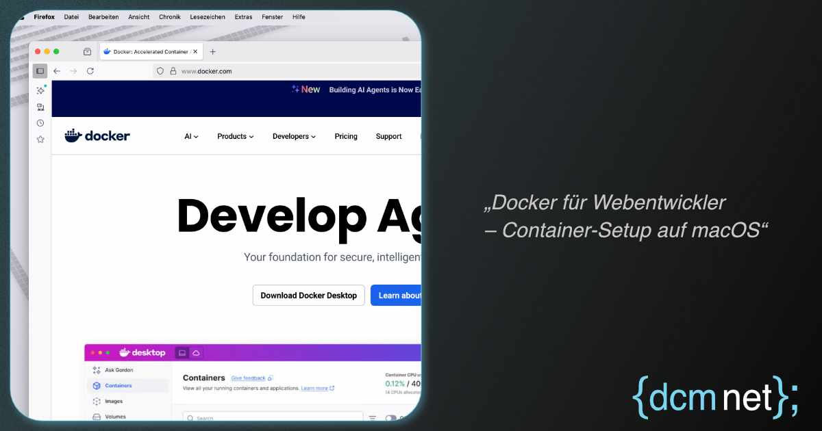 Docker für Webentwickler – Container-Setup auf macOS – Symbolbild