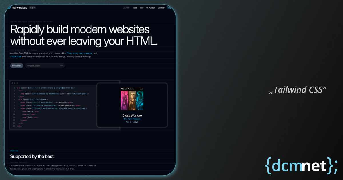 Tailwind CSS – Utility-First Framework – Symbolbild