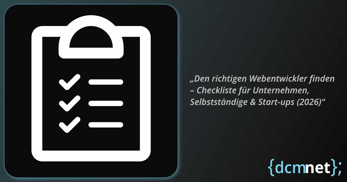 Den richtigen Webentwickler finden