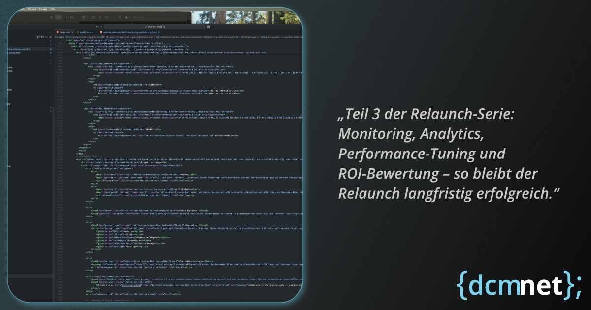 Website-Relaunch: Monitoring & Optimierung – Symbolbild