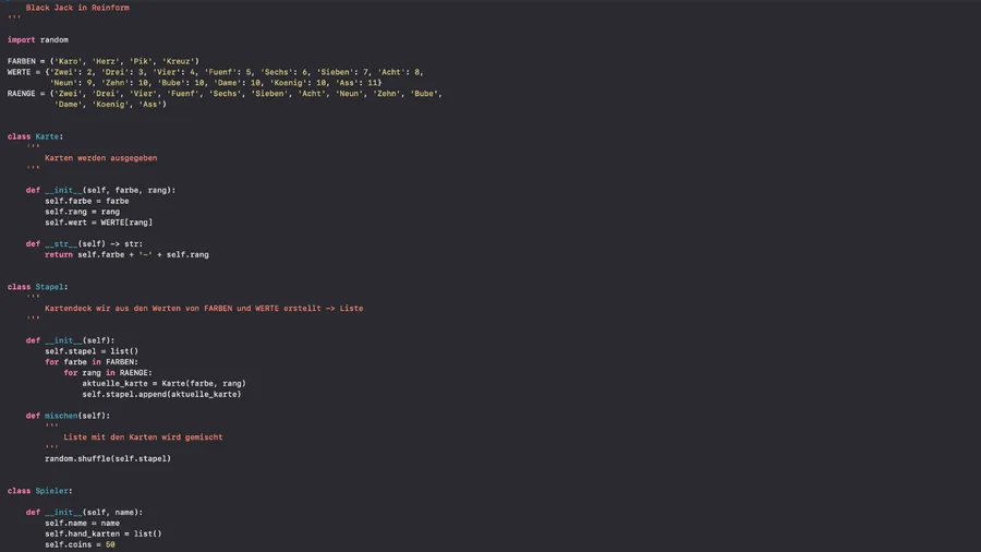 Python Code Mockup