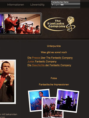 Webseite der Fantastic Company